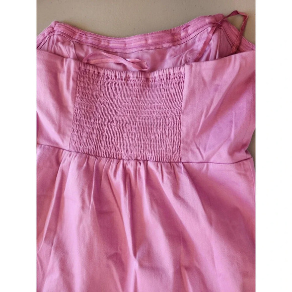 NWT Anthropologie Maeve Strapless Rosette-Trim Mini Dress M Pink 9A402 - Picture 8 of 11